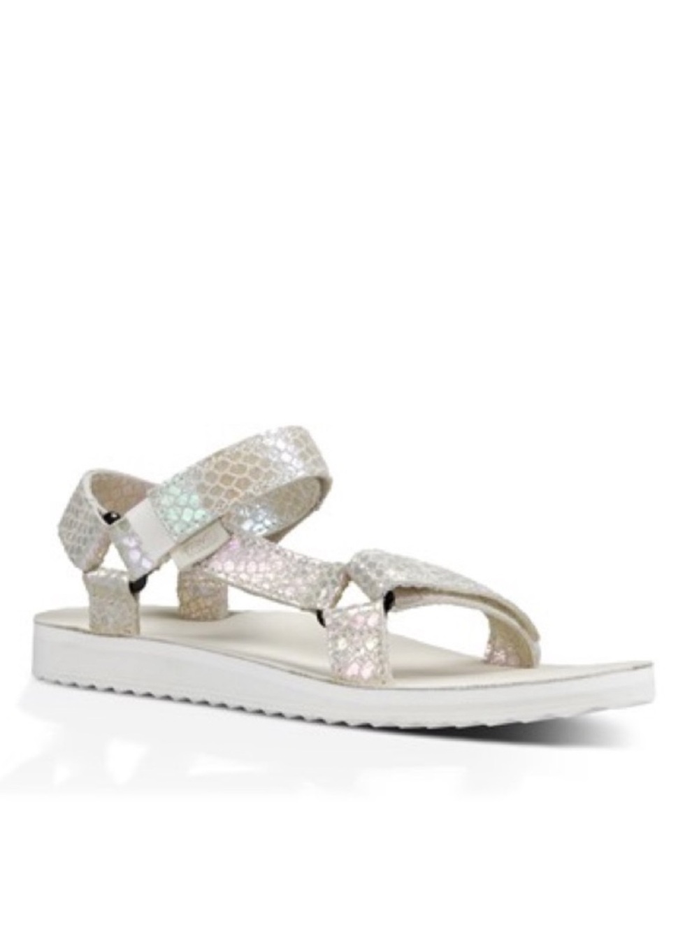 Teva Original Universal White Iridescent Sandals size 8